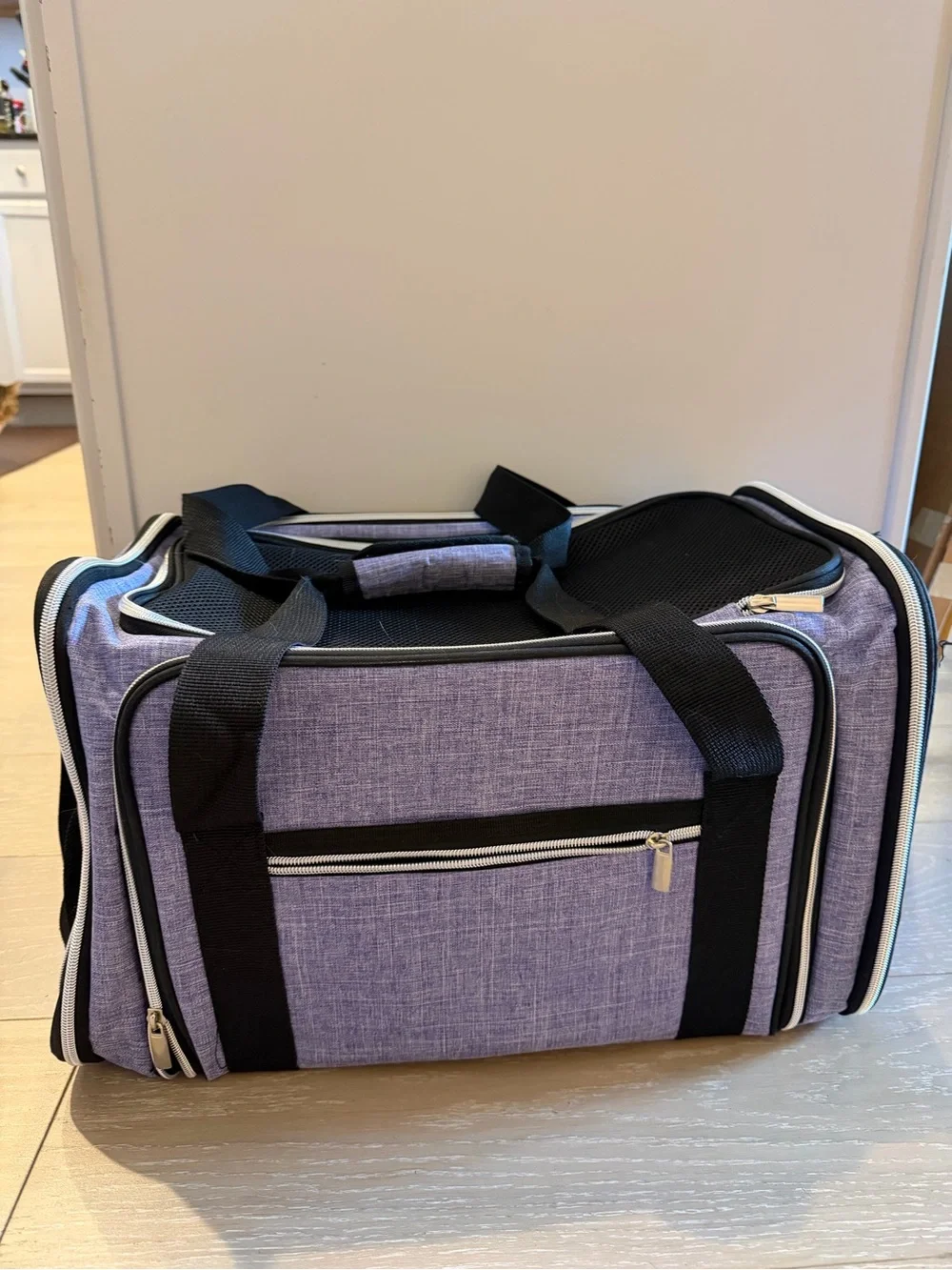 Portable Black Cat Carrier Soft-Sided Pet Travel Bag